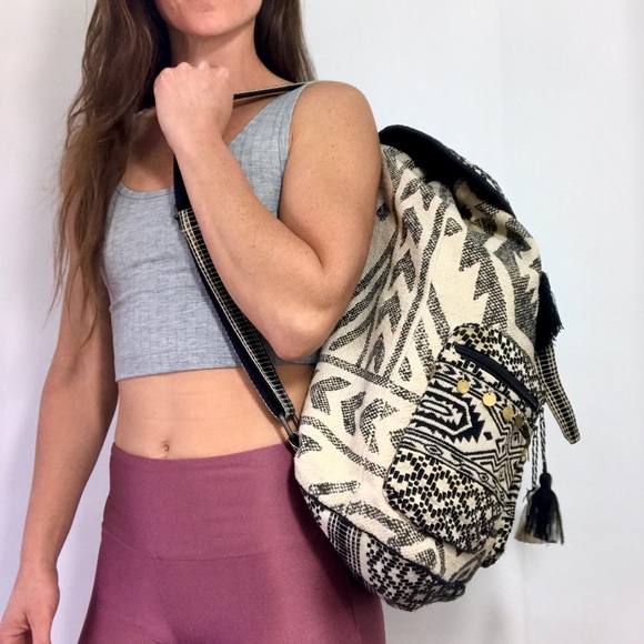 Mossimo Supply Co. Handbags - MOSSIMO SUPPLY CO. AZTEC BOHO TASSEL BACKPACK